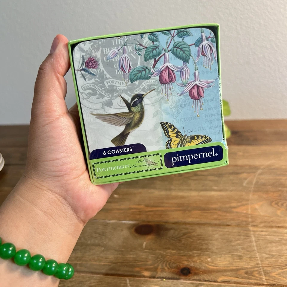 Posavasos para colibrí Portmeirion, de Pimpernel, juego de 6, nuevos en paquete Foto 3 de 3