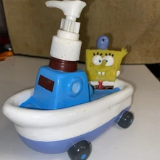 Rare Vintage (2002)    SpongeBob   Tugboat    Plastic Soap Or Lotion Dispenser  