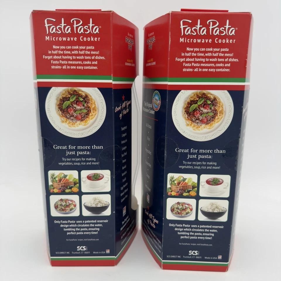 FASTA PASTA MICROWAVE COOKER & STRAINER SEEN ON RACHEL RAY Perfect Pasta New! - Image 4 of 4