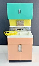 Vintage 1960's Deluxe Reading Barbie Doll Dream House Kitchen Sink & Cabinet
