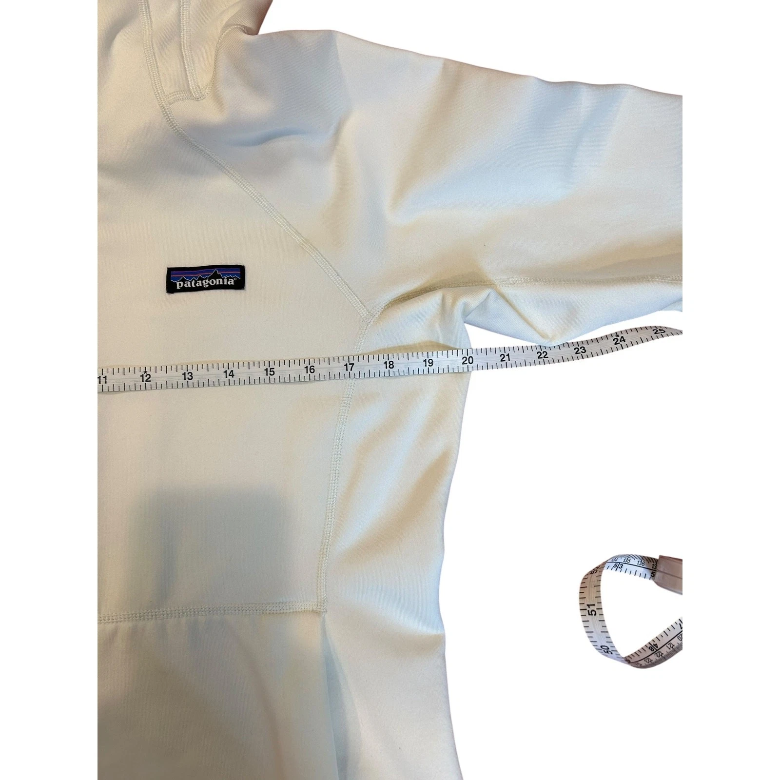 OFF WHITE Felpa con cappuccio PATAGONIA Off White Slopestyle pile invernale donna taglia MEDIA