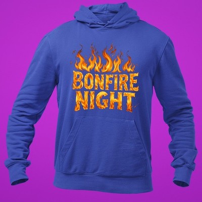 Bonfire Night Hoodie Fire Flames Camping Festival Outdoor Parties Gift