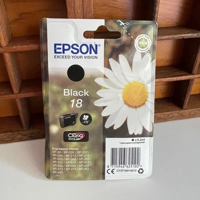 Epson Black 18 Cartridge 2022 Out of Date NEW & Sealed - Image 1 of 3