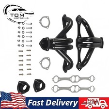 For Chevy Sbc V8 265 283 305 350 400 1955-up Shorty Hugger Headers Black Coated For Chevy Sbc V8 265 283 305 350 400 1955-up Shorty Hugger Headers Black Coated