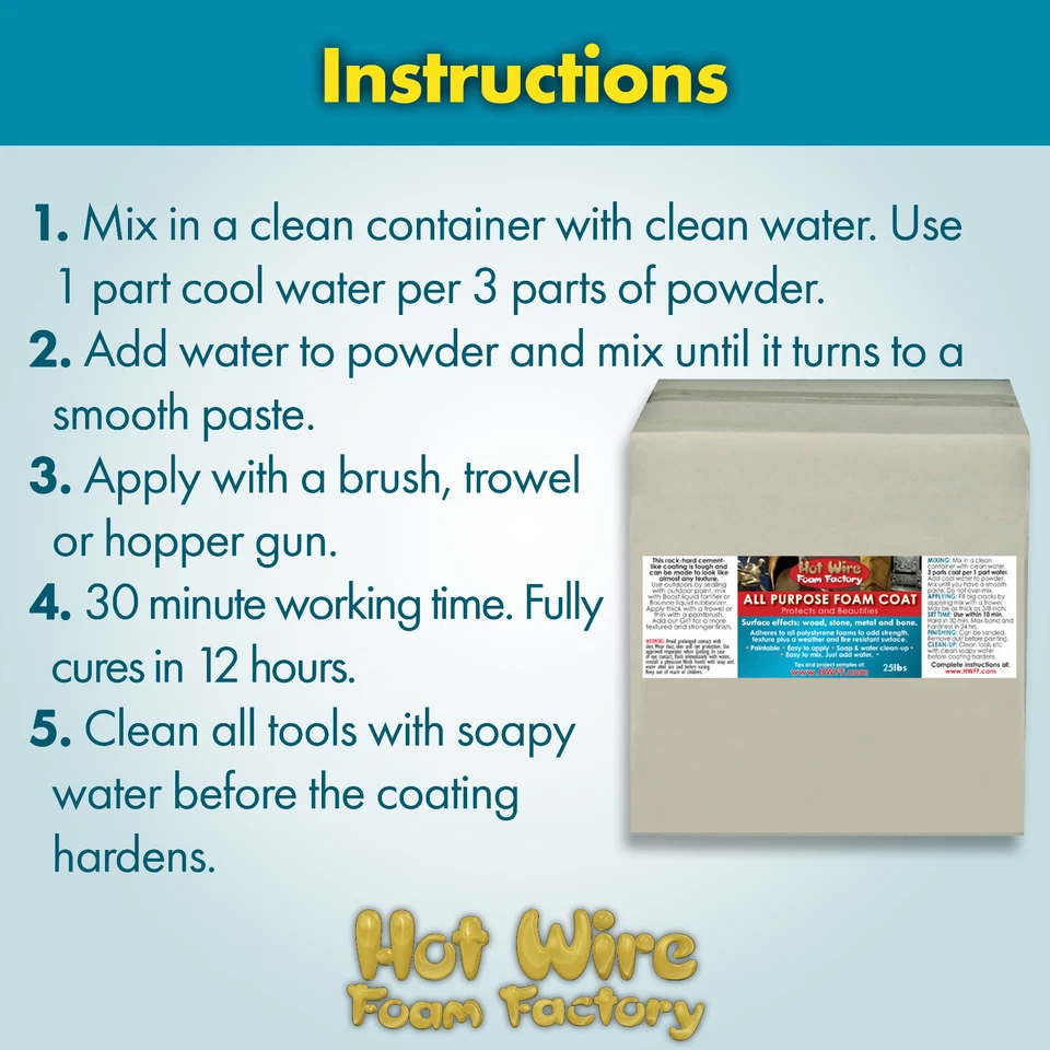 Hot Wire Foam Factory All Purpose Foam Coat 25lb #025ECO-25 - Image 3 of 4