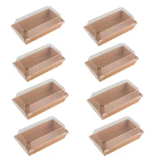 50 Pack Paper Cake Box Small Pastry,Clear Lid Plastic Container