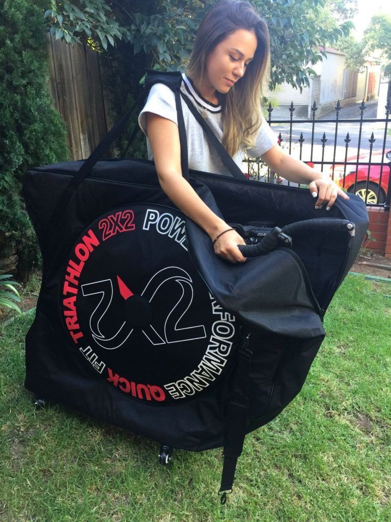 2X2 New Bicycle Bike Travel Bag Transport Case with wheels for TT