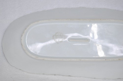 JSV Germany Antique Johann Seltmann Porcelain Iridescent 12” Oval Serving Dish - Picture 8 of 10