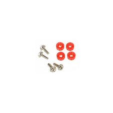 Lamptron Hard Drive Screws w/ Rubber Washers 4PCS, UV Red 