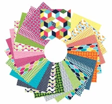 Technicolor Strip Roll by Emily Herrick for Michael Miller Fabrics 25 Pieces