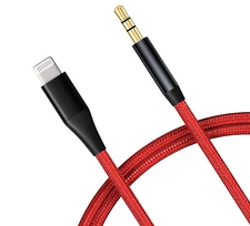 For iPhone 11 12 13 14 Pro Max Plus - AUX CABLE 3.5MM AUDIO CORD CAR STEREO WIRE