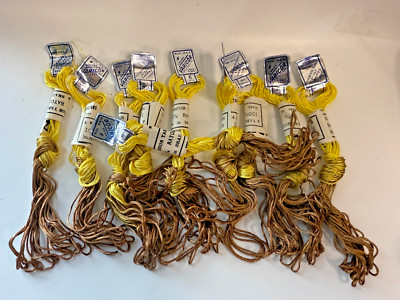 Vtg Varicor Mme MAIA Embroidery Thread yarn 10 Skeins 6 meters  #64 Brazil