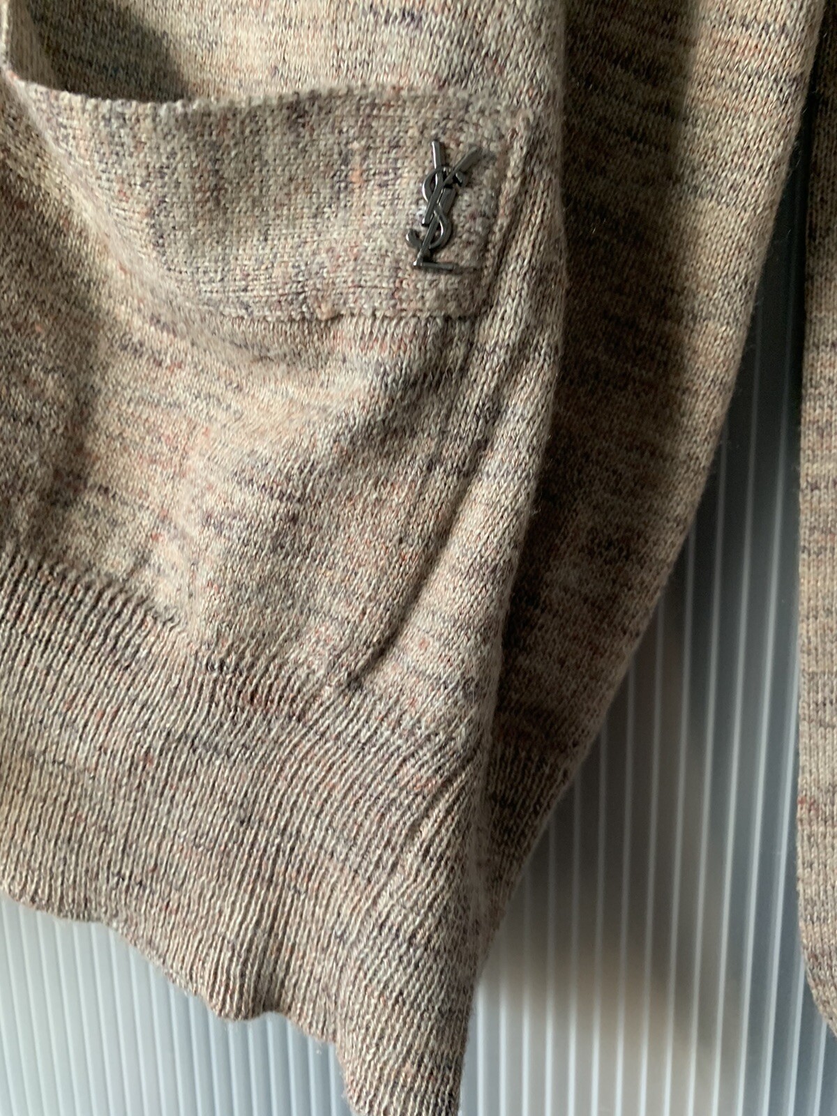 Yves Saint Laurent YSL cardigan maglione felpa maglione top 100% autentico