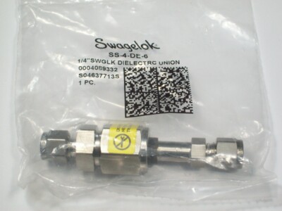1 - Swagelok Stainless Steel Dielectric Union Fitting, 1/4'' OD Tube, SS-4-DE-6
