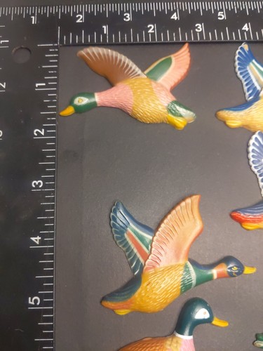 Vintage Set Of 7 J.S.N.Y Mallard Ducks Refrigerator Magnets - Picture 9 of 13