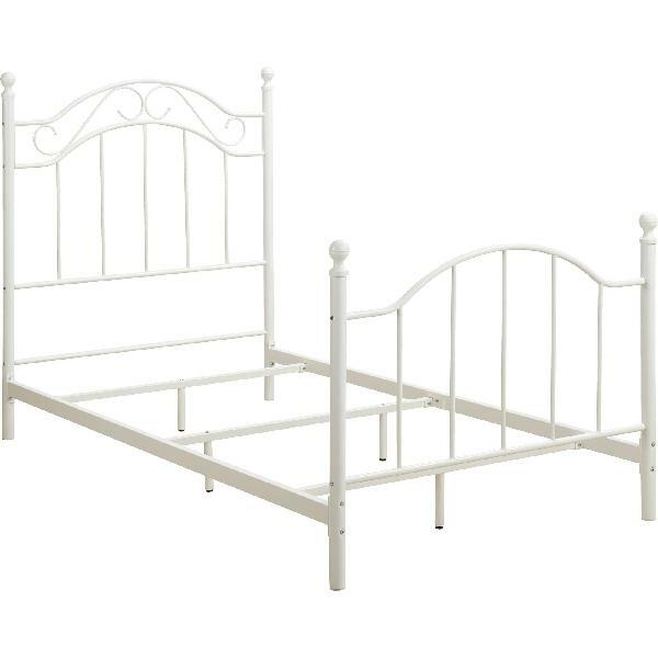 Twin Metal Bed Scrolled Metalwork Sleigh Kids Headboard Footboard