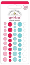 Crafts Doodlebug Sprinkles Puffy Dots Christmas Blues Red Pink White Sticky Back