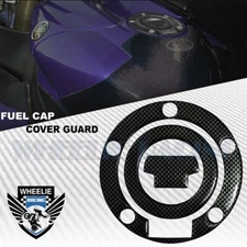 CARBON BLACK GAS TANK FUEL CAP COVER PROTECTION GUARD YAMAHA R1/R6 YZF/FZ/FJ