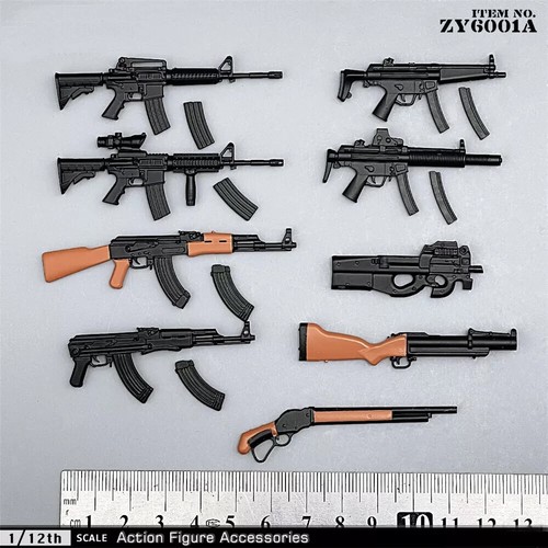 1/12 Gun Rifle Weapon Model For 6'' Male HT Action Figure Soldier Doll ...