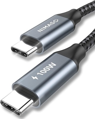USB C auf USB C Kabel 1M 2Pack,USB Typ C 100W 20V/5A PD Schnellladekabel