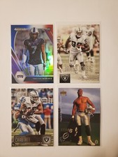 Raiders Football Stars/RC's 4 card lot/Kaufman & Moehrig RC's/Crabtree