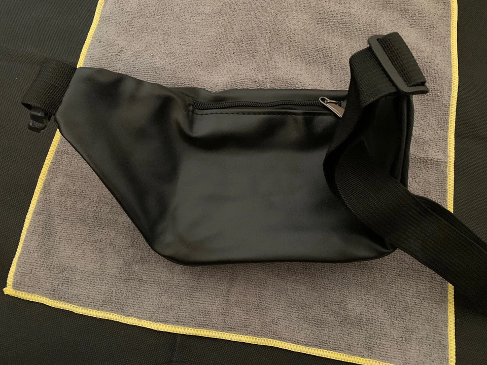 Sac Banane - Sac De Ceinture Noir Simili cuir, couleur Noir - Made In Italie - Photo 4/4