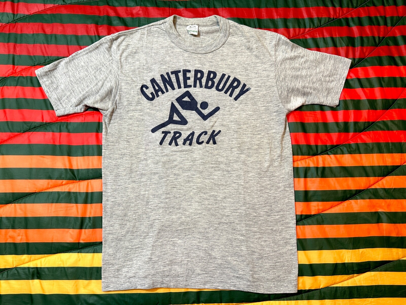 VINTAGE 80s Canterbury Track Shirt Women's M Gray Field Running Chaucer 90s SOFT
