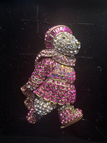 Heidi Daus "Triple Luxe" Crystal Pin Heidi Daus figure skating pin pink - Picture 1 of 3