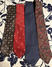 4 BROOKS BROTHERS Ties - USA Made - 100% Silk Many Colors red formal wear 