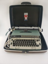 Vtg SCM Smith Corona Electra 120 Typewriter with Hard Case R6 thumbnail