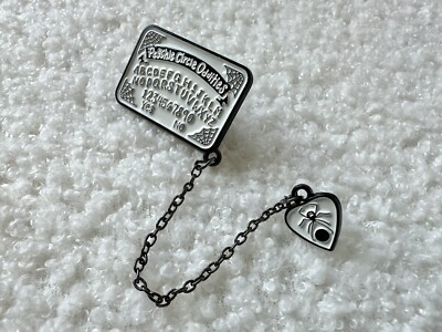 Psychic Circle Oddities Ouija Board Lapel Pin 2 Pieces w/ Dangling Planchette