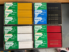 10 inch Yellow, White  Red Practical Designer Pencils, 6 Dozen Per Pack