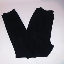 Fashion Nova Jeans Skinny Size 15 Black Distressed Stretch New