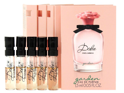 D&G DOLCE & GABBANA DOLCE GARDEN EDP 1.5ml .05oz x 5 PERFUME SPRAY SAMPLE VIALS