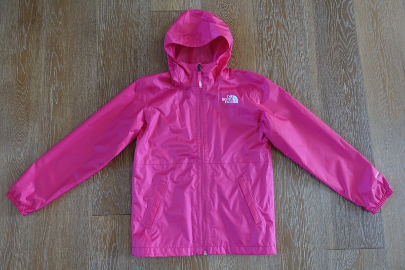 The North Face Girls Pink Windbreaker/Rain Jacket Size L(14-16) EUC