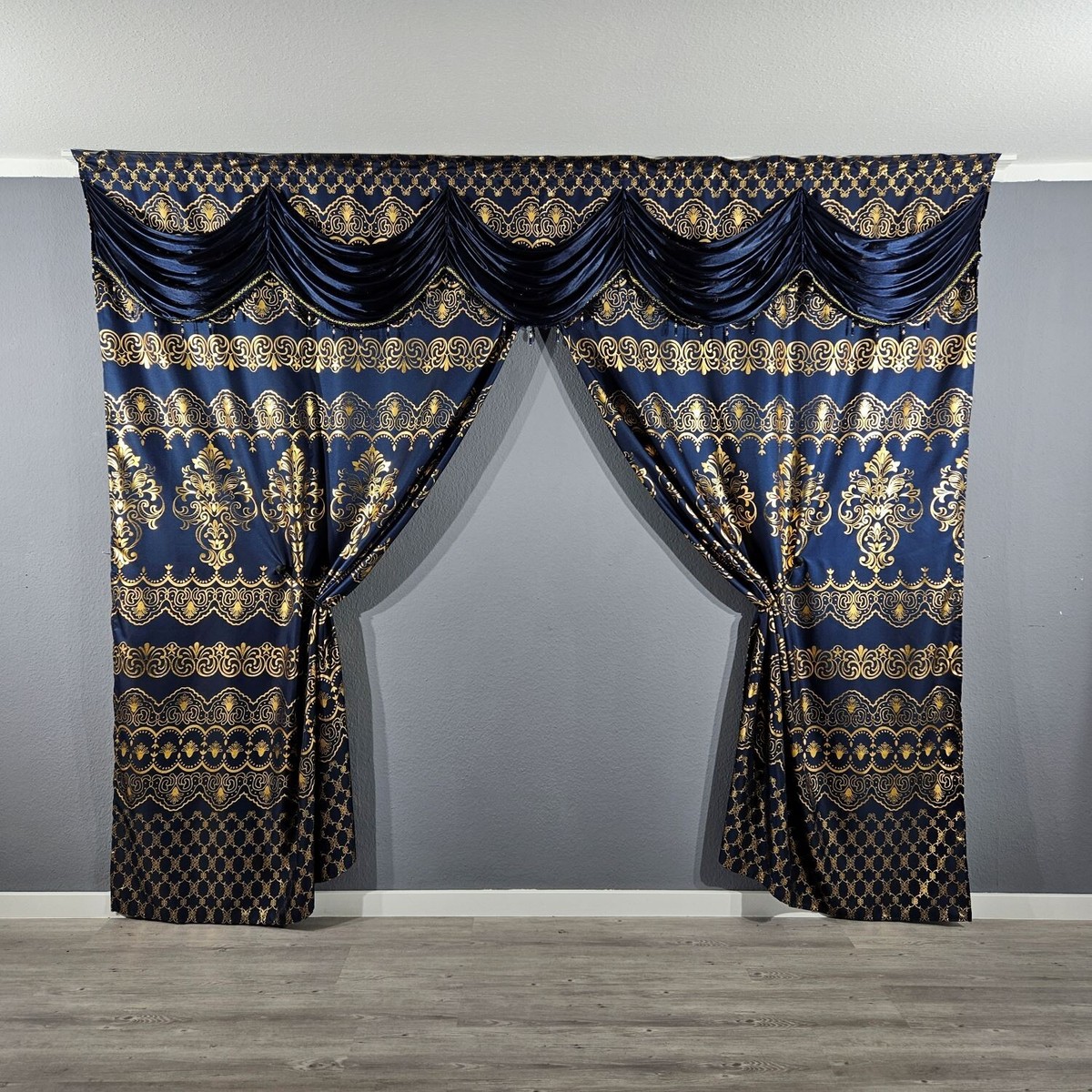 Blickdichte Gardinen 2Er Set 3D Goldene Schmetterlingsblume Muster Verdunkelungsvorhang Mit Ösen Modern Thermo Vorhänge Für Schlafzimmer Wohnzimmer Kinderzimmer Küche Fensterdekoration Mass Angefe