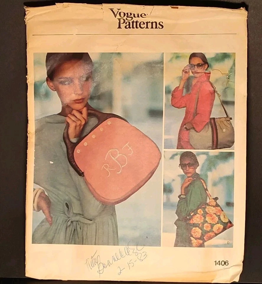 Lot Of 2 Modern Vogue Women's Sewing Patterns Uncut Purse, Dress Size 14-22 - Image 3 of 3