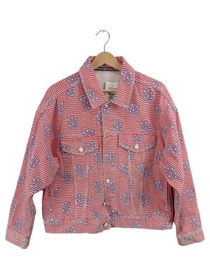 Alexander Wang Jeansjacke Gr. 36 Rot Sterne Muster