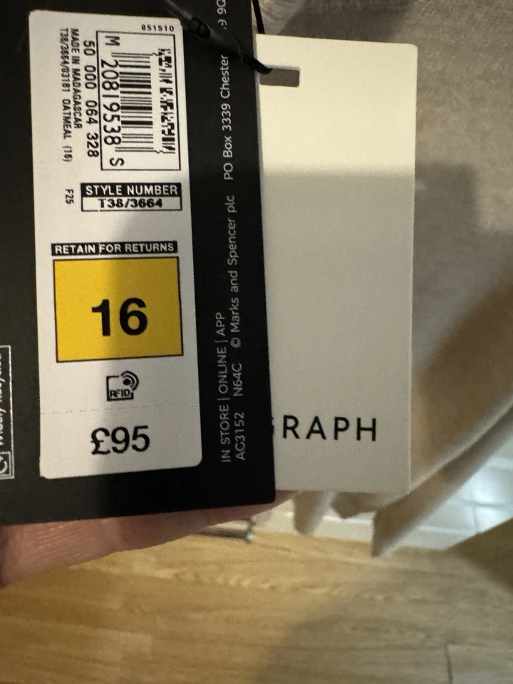 marks and spencer autograph cashmere jumper oatmeal size 16 - Image 4 of 4