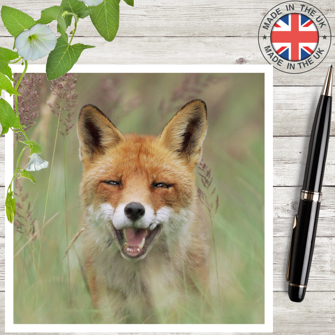 Fox Themed Greeting Card - Fox by Julian Rad - Sale For Our Animal Charity