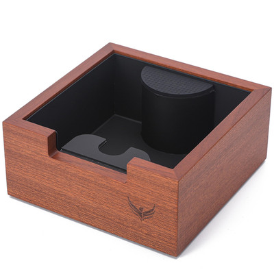 Knodos Rosewood Espresso Knock Portafilter Tamping Stand Shock-Absorbing Bar