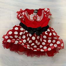 Minnie Mouse Disney Girls Halloween costume Polka Dot Tulle Dress Bow 18 Months