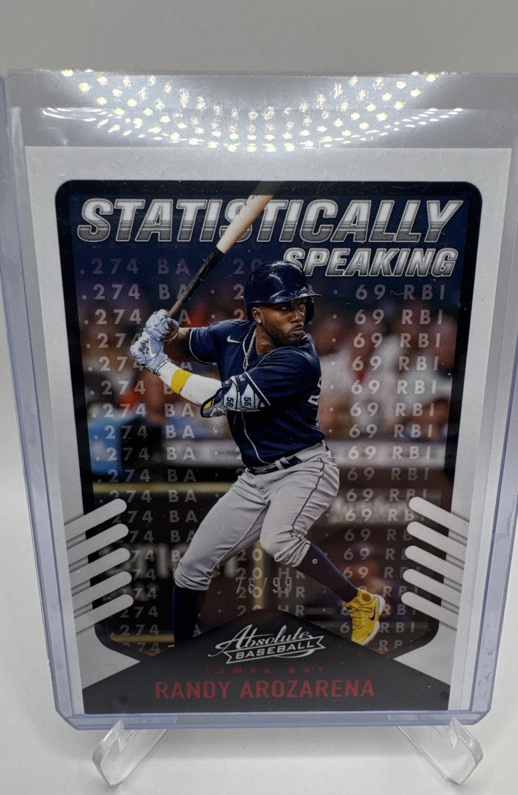 2022 Panini Absolute - Statistically Speaking Randy Arozarena #SS-6 Red /99