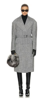 36IT - Tom Ford Cashmere Houndstooth Belted Coat - With Tags- RRP$7,300 AUD