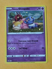 Carta Pokemon promozionale Galarian Slowpoke SWSH126 2021 Cosmos Holo Black Star 
