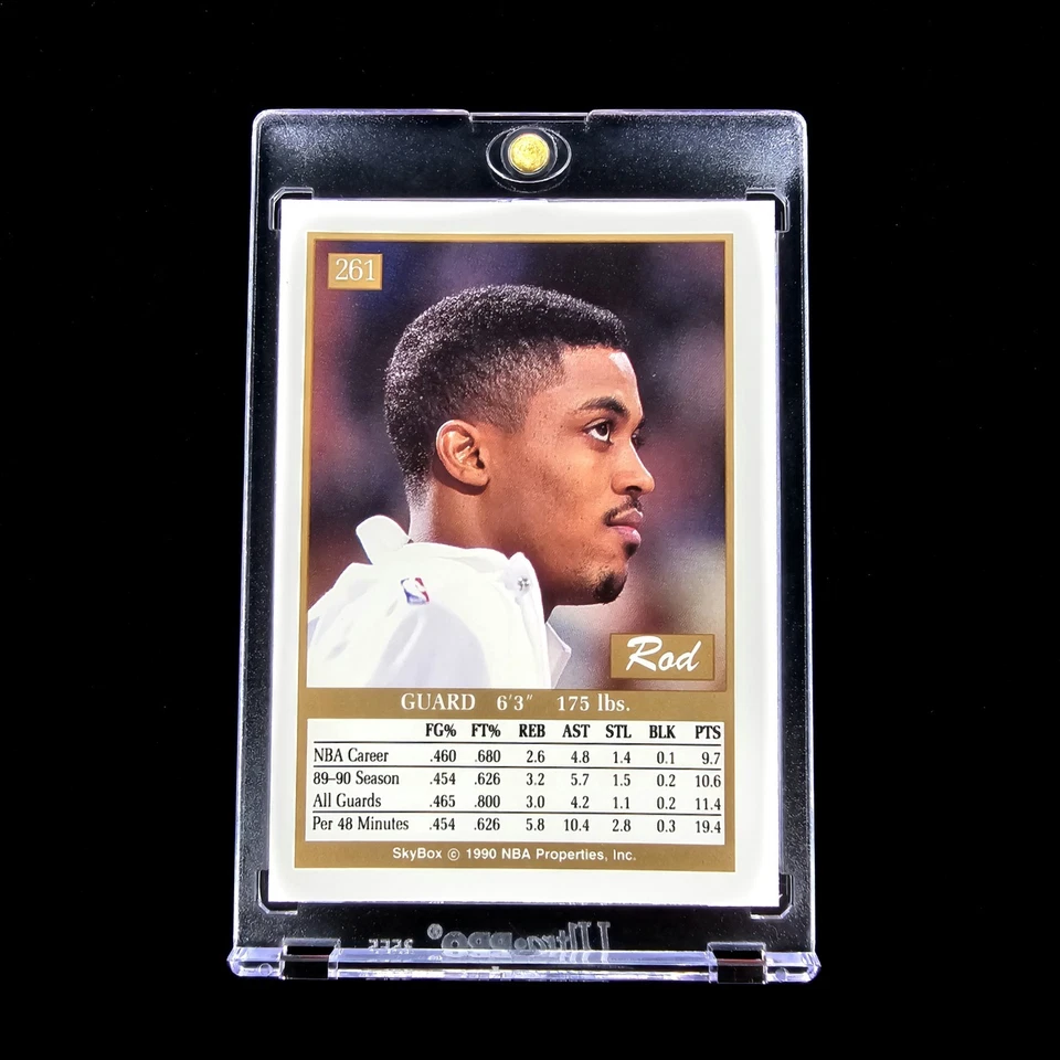 Tarjeta rara de Rod Strickland SA Spurs 1990 NBA Skybox baloncesto coleccionable - #261 Foto 2 de 2