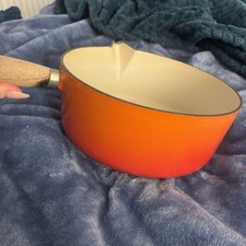Le Cruset Cousances 22cm Casserole Pot Volcanic Orange