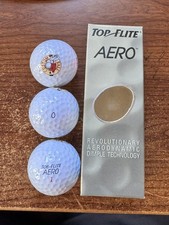 Top Flite Aero - Original Sleeve with 3 golf balls - Rare Vintage New Old Stock