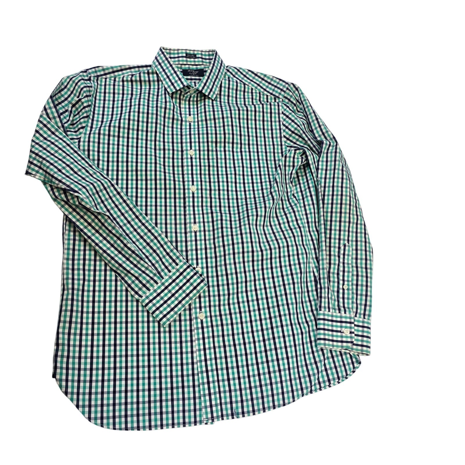 J Crew Thompson Shirtings Mens Large Gingham Check Long Sleeve Button Down