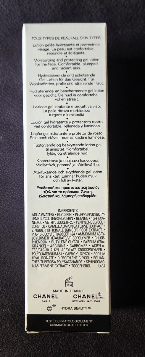 Chanel Hydra Beauty Lotion Hydration Protection Very Moist 150ml